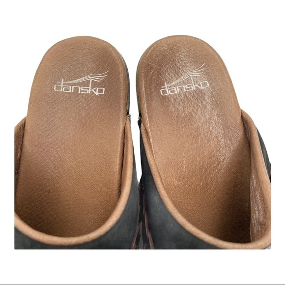 Dansko Black Melanie Nubuck Clog Size 40 - Picture 10 of 14